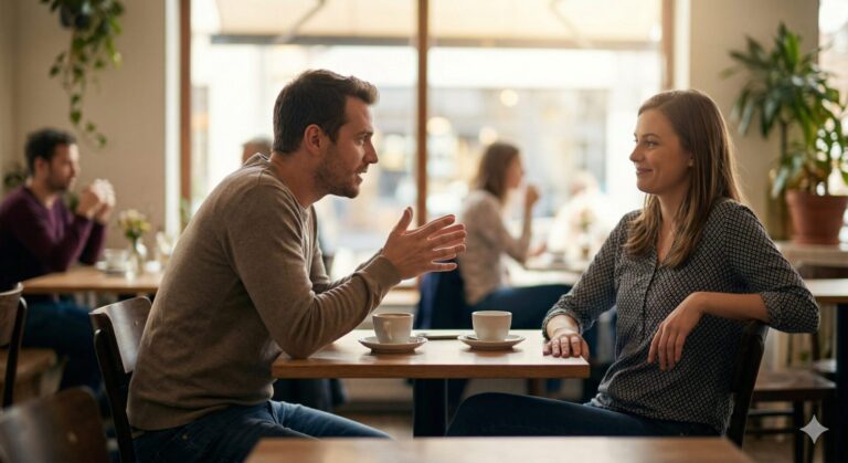 Man leunt te ver voorover op date — het verschil tussen interesse en neediness