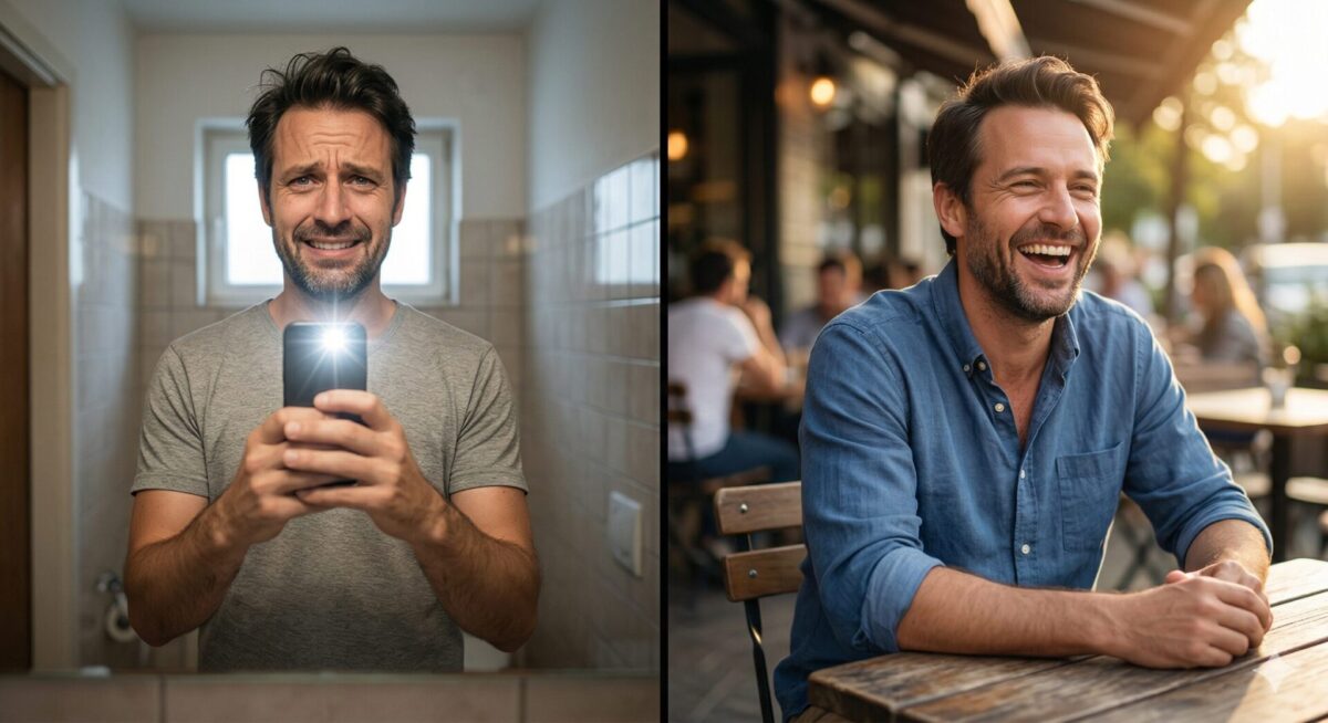 verschil tussen slechte en goede Tinder profielfoto subcommunicatie