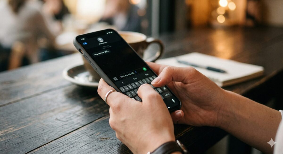 Bericht typen na een eerste date